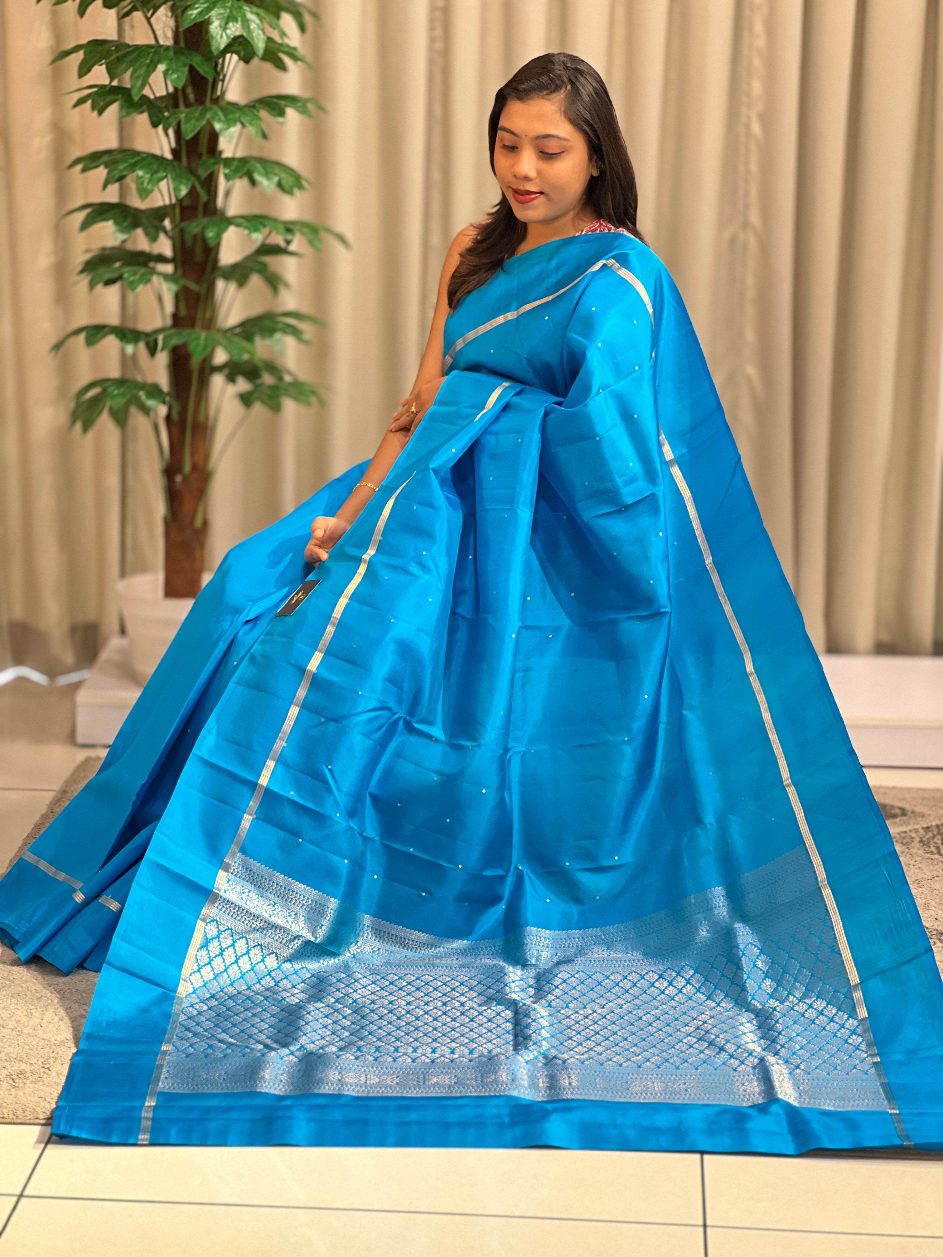 Polka Woven Pattern Soft Silk Saree | SMT167