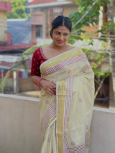 Point Embroidery Design Tissue Saree | GAT164