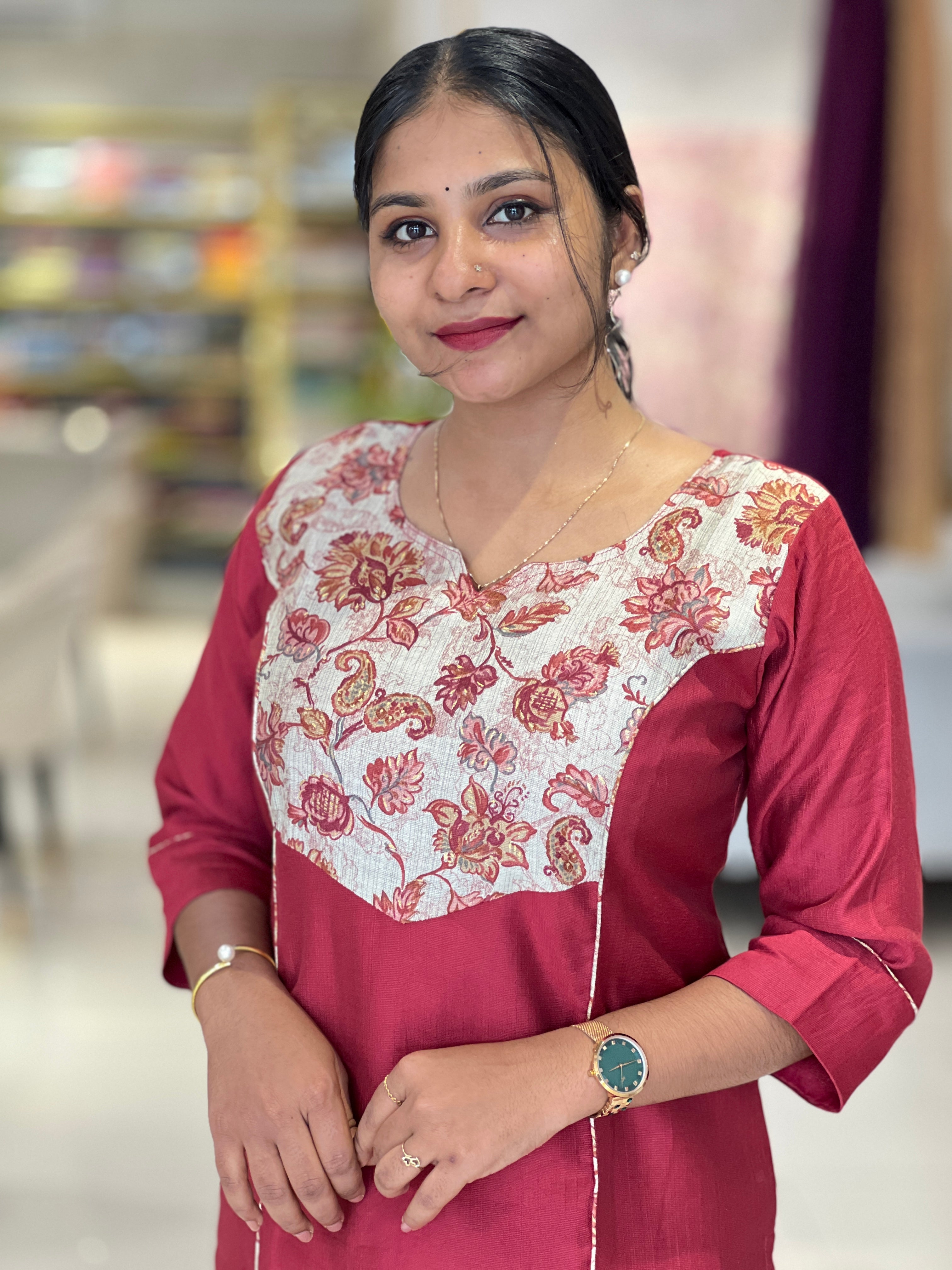Print With Foil Paint Highlighted Rayon Finish Kurta | MLA101