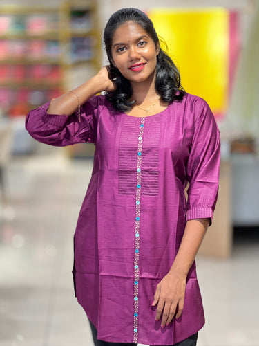 Embroidery Detailing Rayon Finish Kurta | YAS159