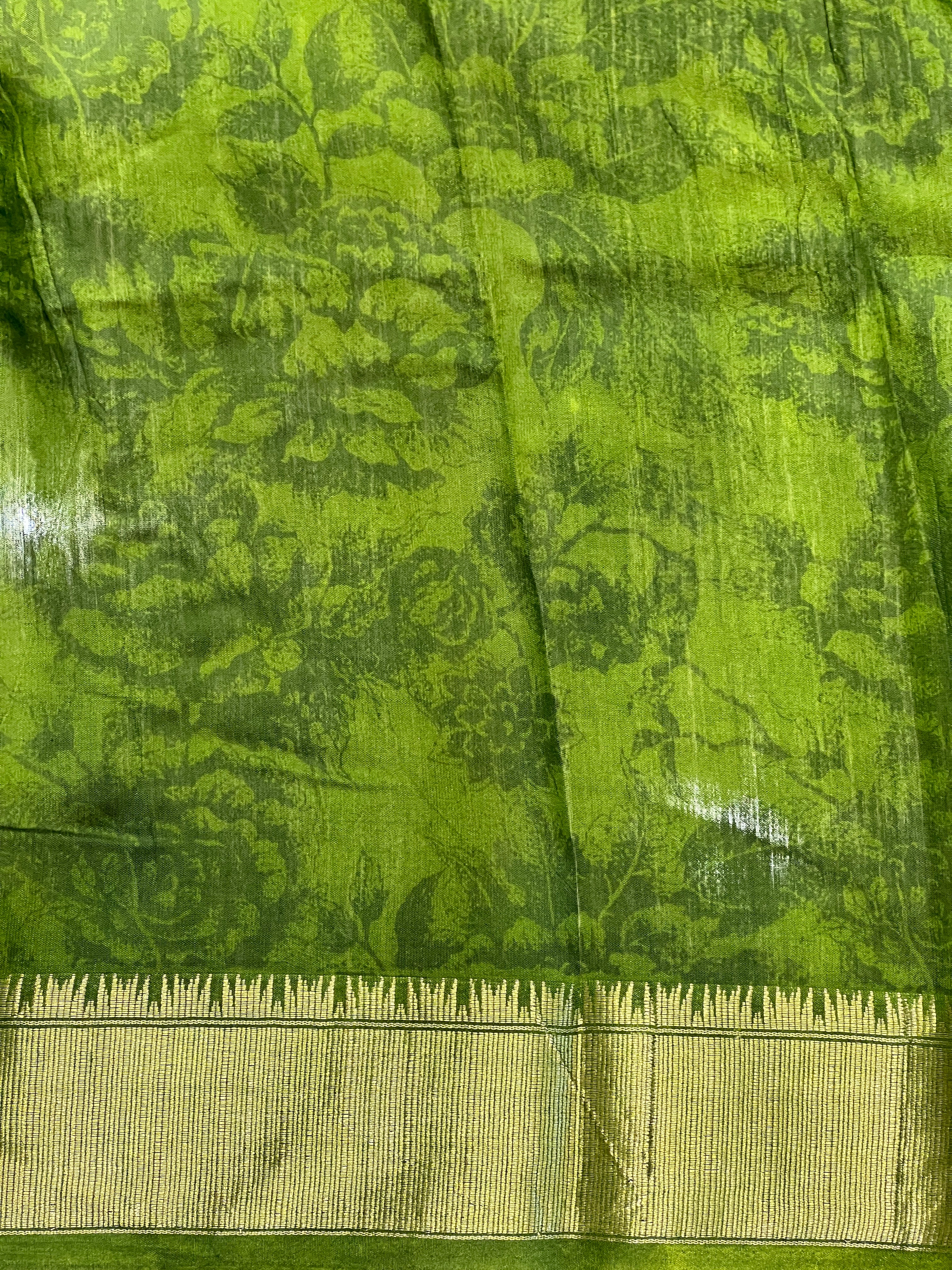 Polka Dot With Banarasi Border Detailed Semi Chanderi Saree | PKS134