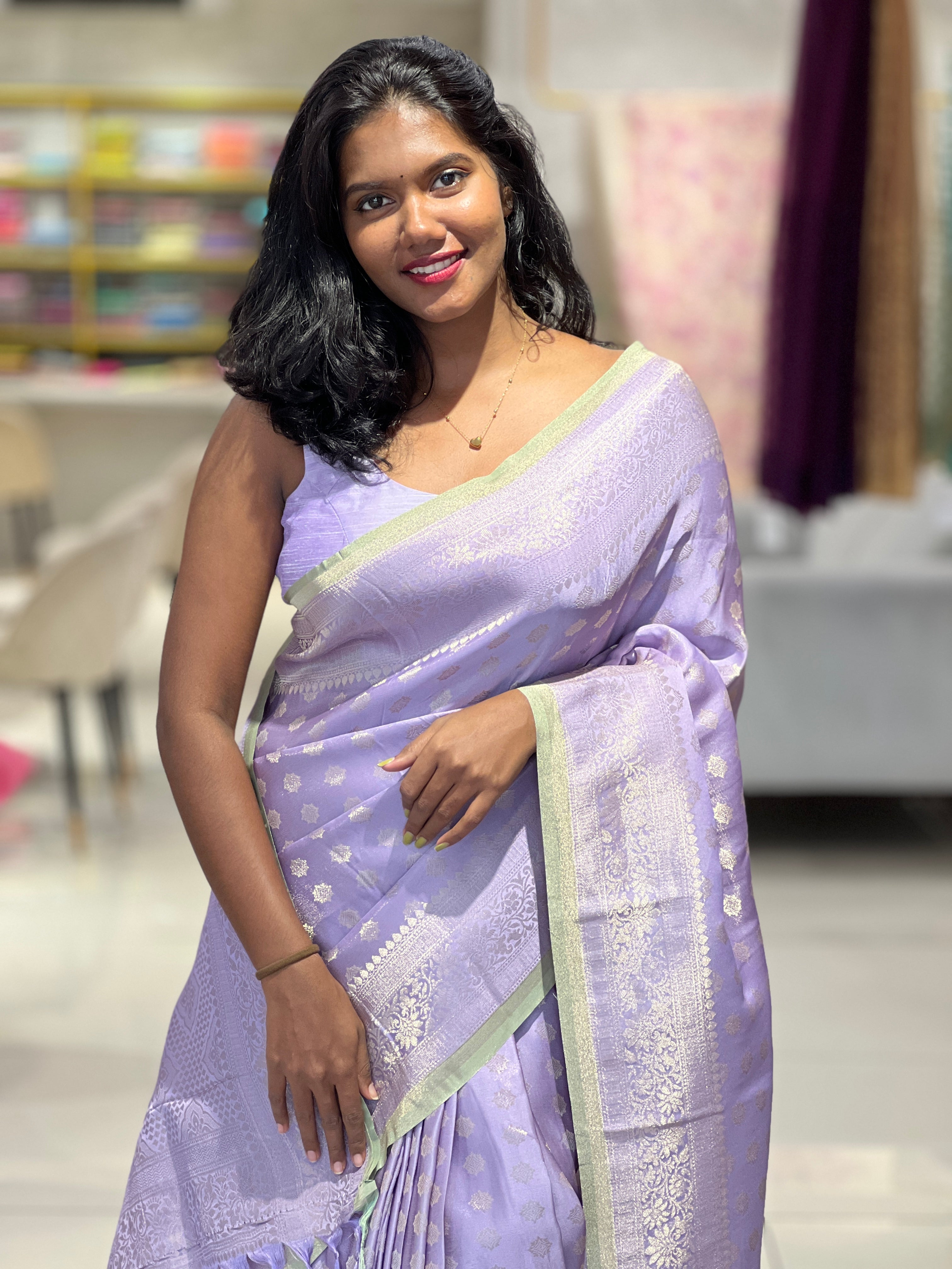 Zari Weaved Brocade Patterned Semi Silk Saree | KAC213