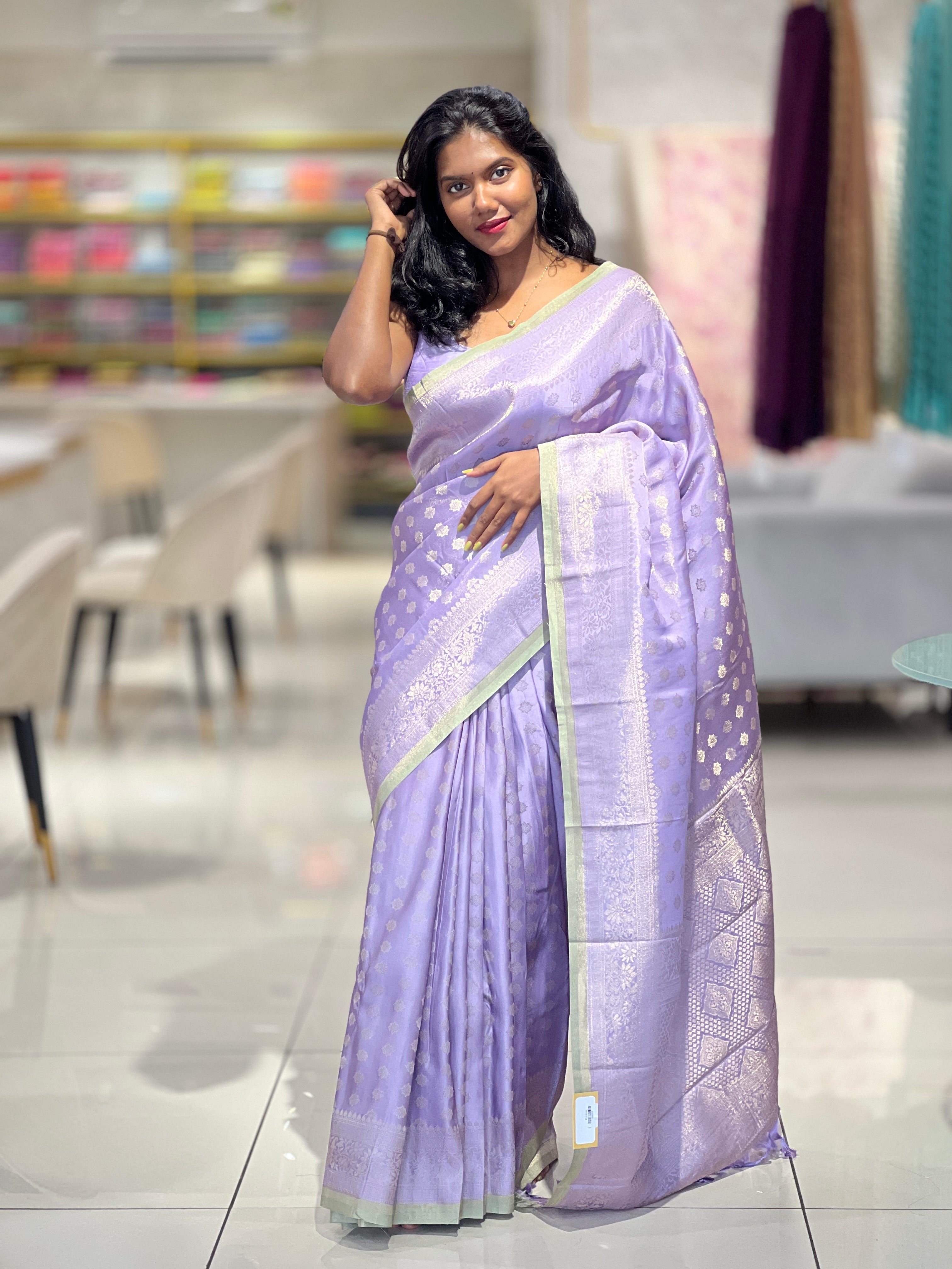 Zari Weaved Brocade Patterned Semi Silk Saree | KAC213