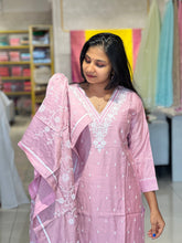 Floral Embroidery  Semi Silk Kurta Set | YAS162