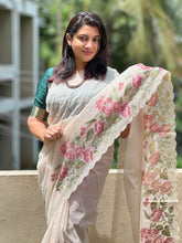 Floral Machine Embroidery Supernet Kota Saree | BLD346