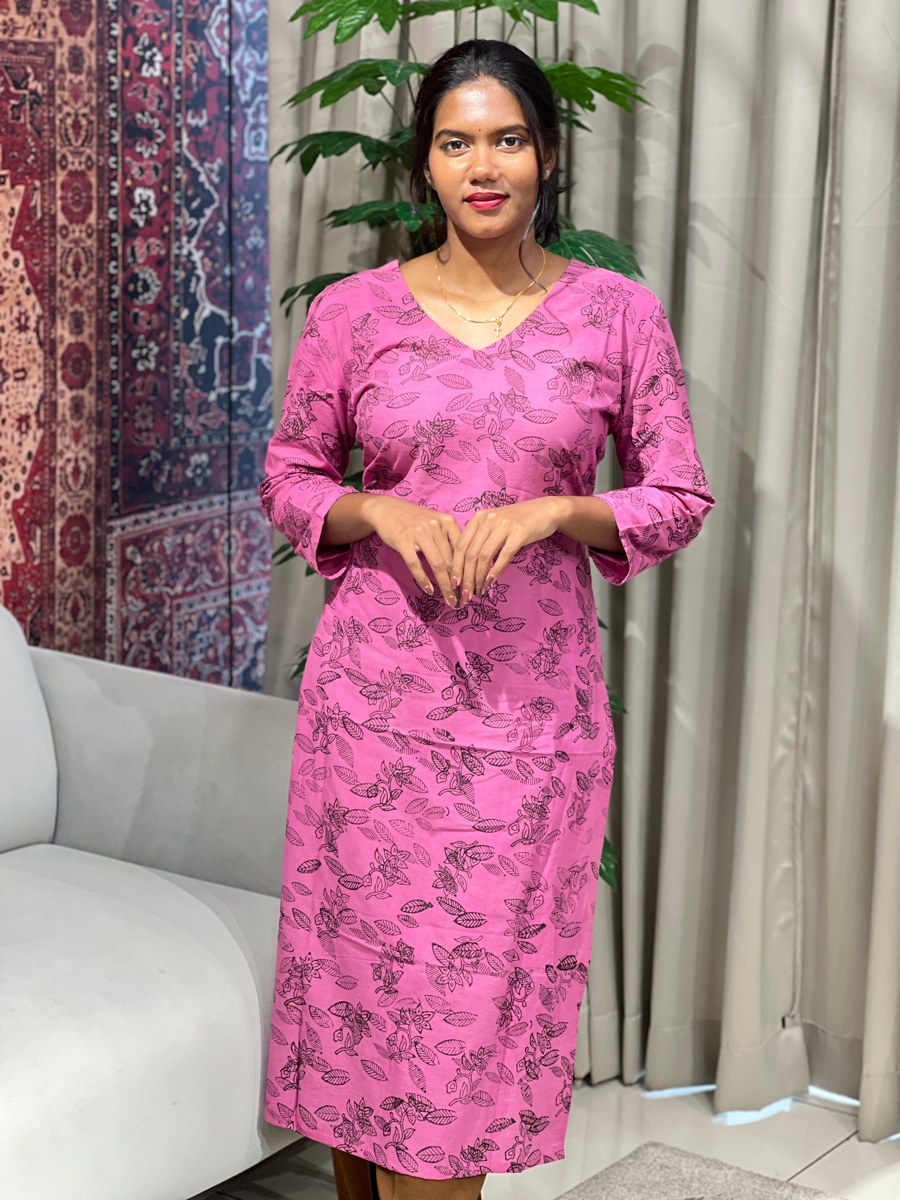 Printed Cotton Kurta  | DNT915