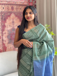 Kesiya Weaved Bhagalpuri Linen Saree | DLS257