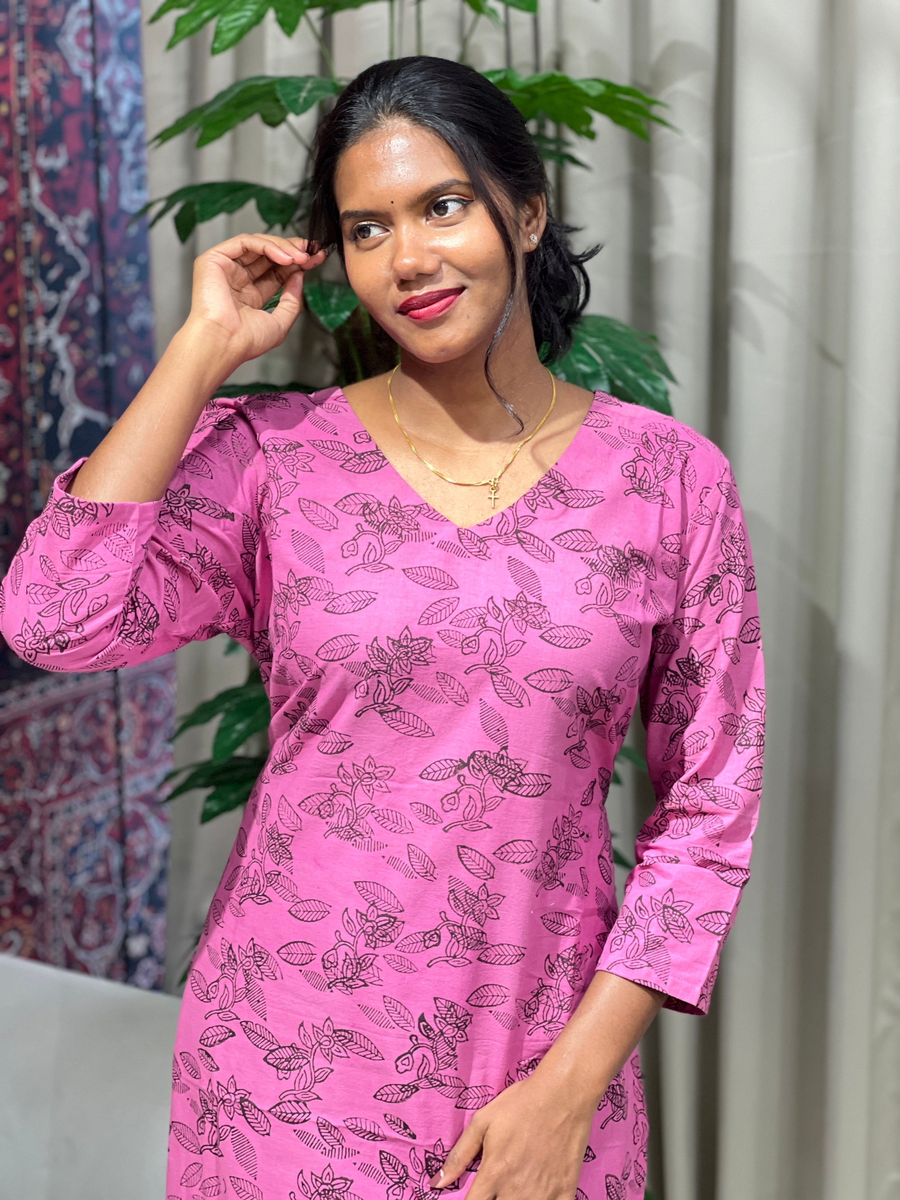 Printed Cotton Kurta  | DNT915