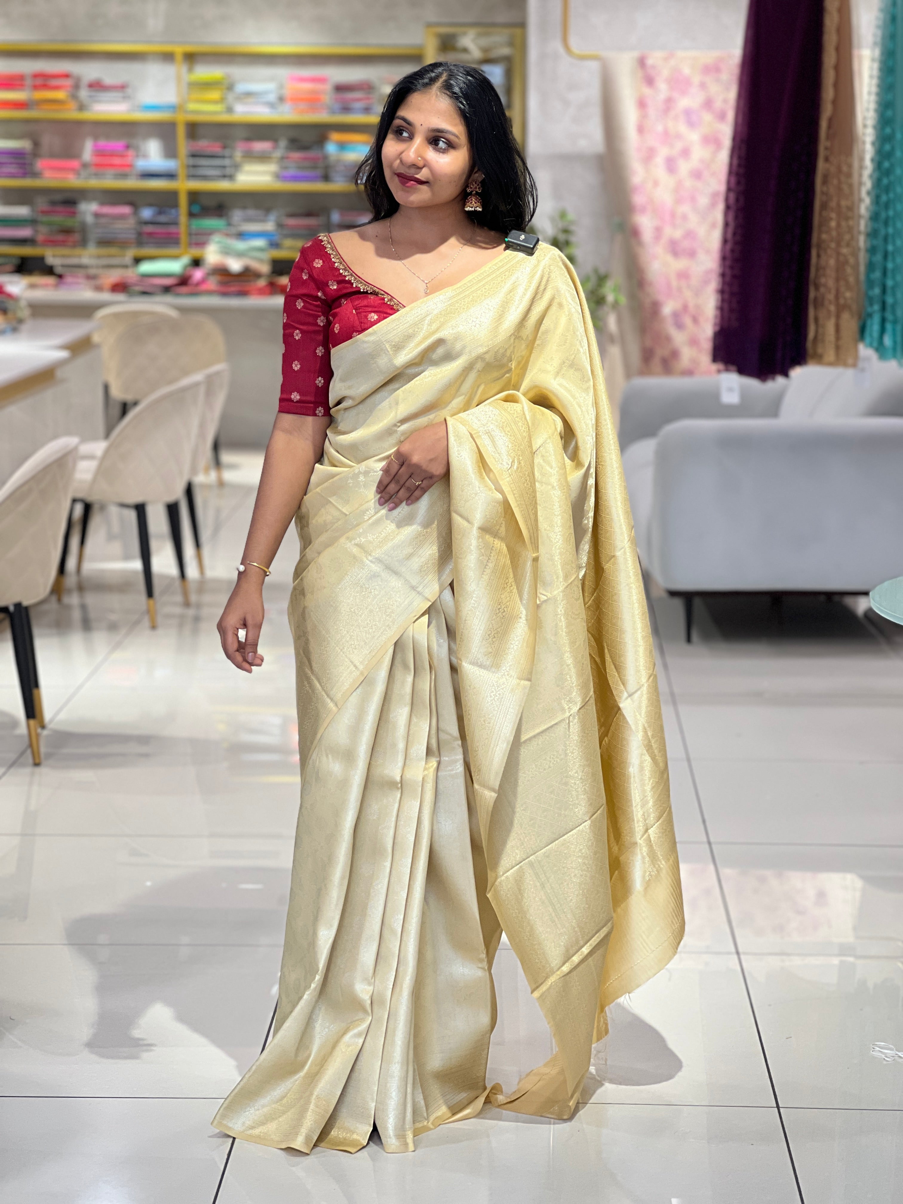 Zari Weaved Banarasi Inspired Semi Silk Saree | KAC250