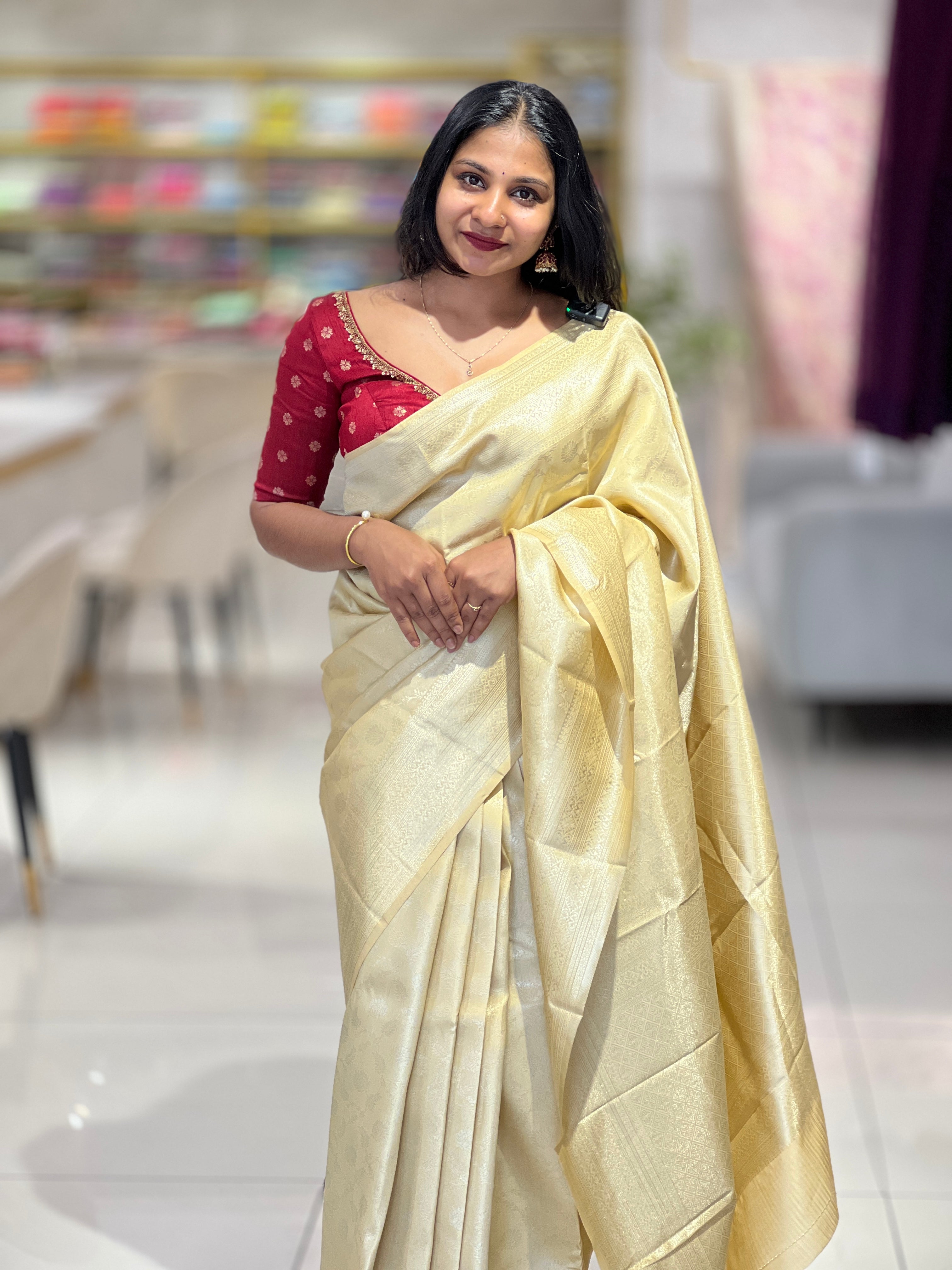 Zari Weaved Banarasi Inspired Semi Silk Saree | KAC250