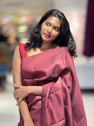 Zari Weaved Semi Silk Saree | KAC227