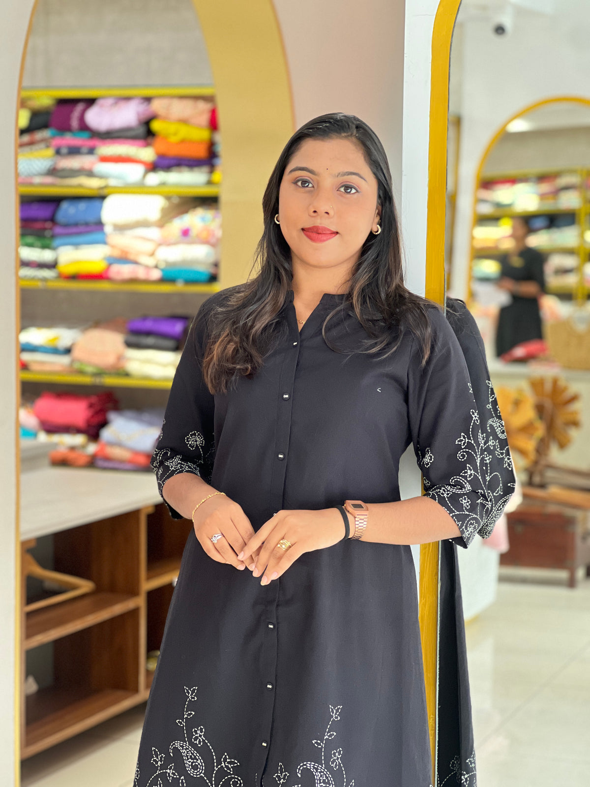 Printed Slub Cotton Kurta | VS147
