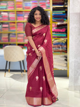 Floral Buta Detailed Chanderi Finish Saree | NN218