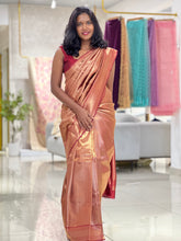 Tissue Weaving Stripes Patterned Semi Silk Saree | KAC241