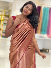 Tissue Weaving Stripes Patterned Semi Silk Saree | KAC241