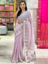 Cross Stitch Embroidery Silky Kota Saree | DVS233