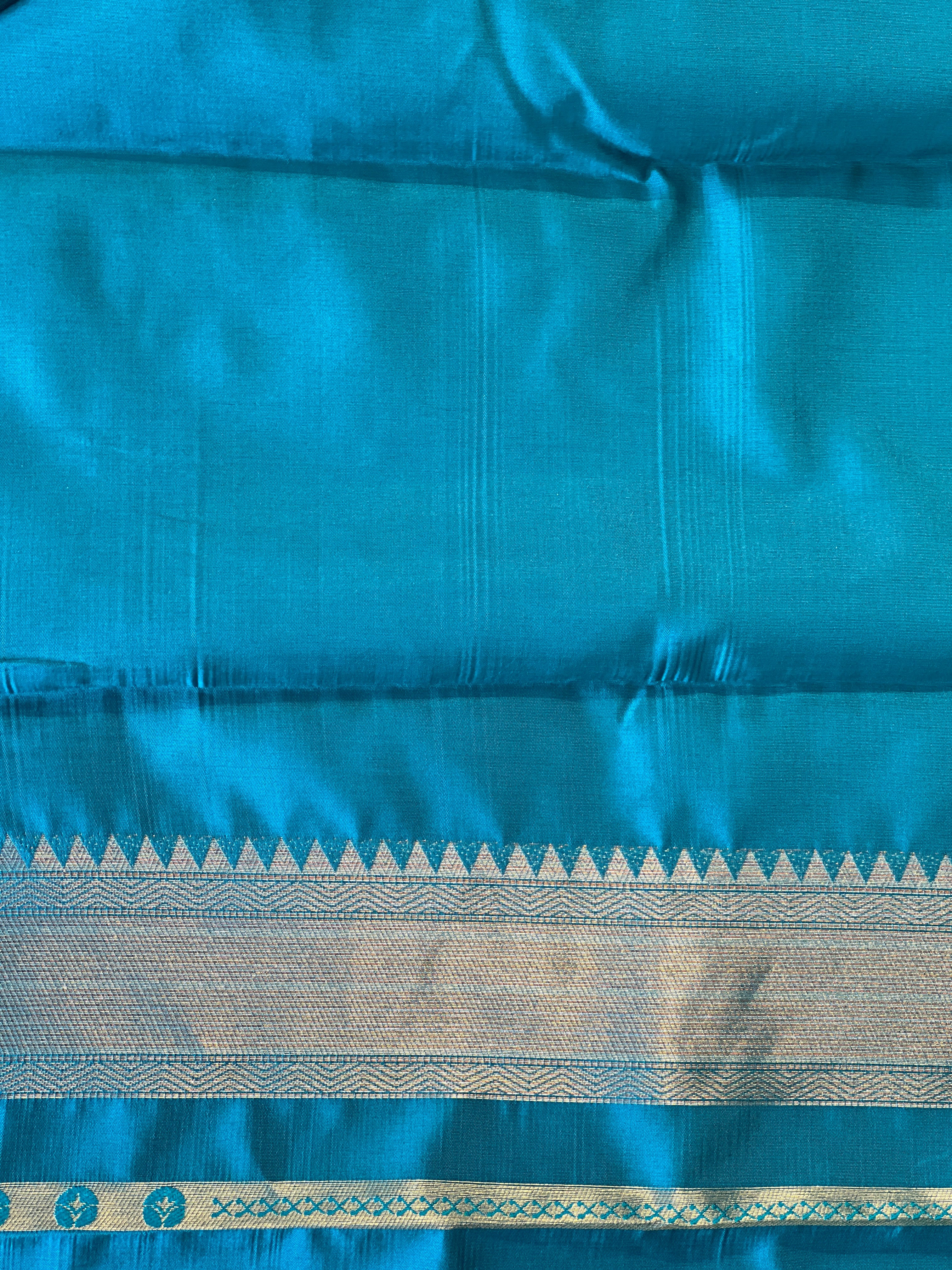 Tissue Weaving Stripes Patterned Semi Silk Saree | KAC242