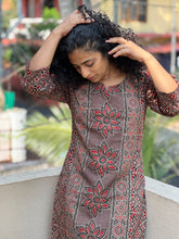 Hand Block Bangru Pattern Pure Cotton Kurta | DN553