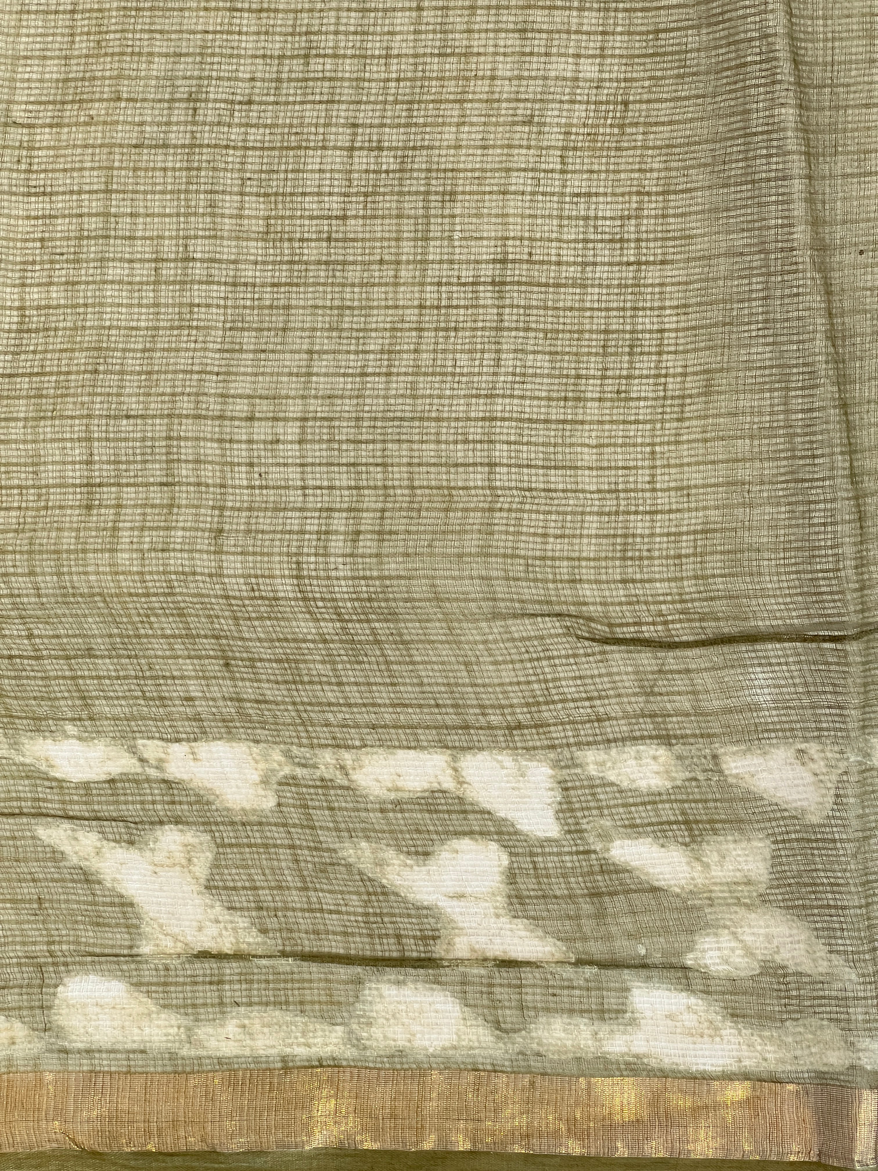 Floral Hand Block Printed Kota Saree | VFC612
