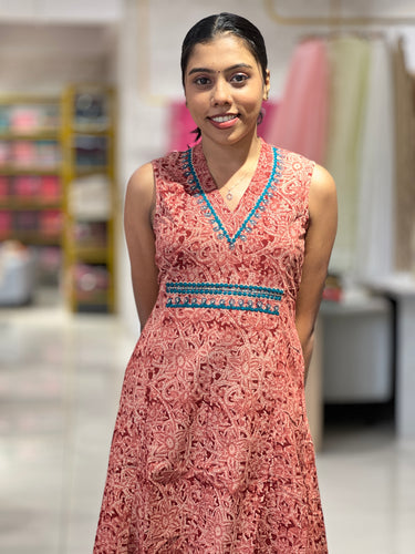 Kalamkari Inspired Printed Cotton Kurta | DIL128