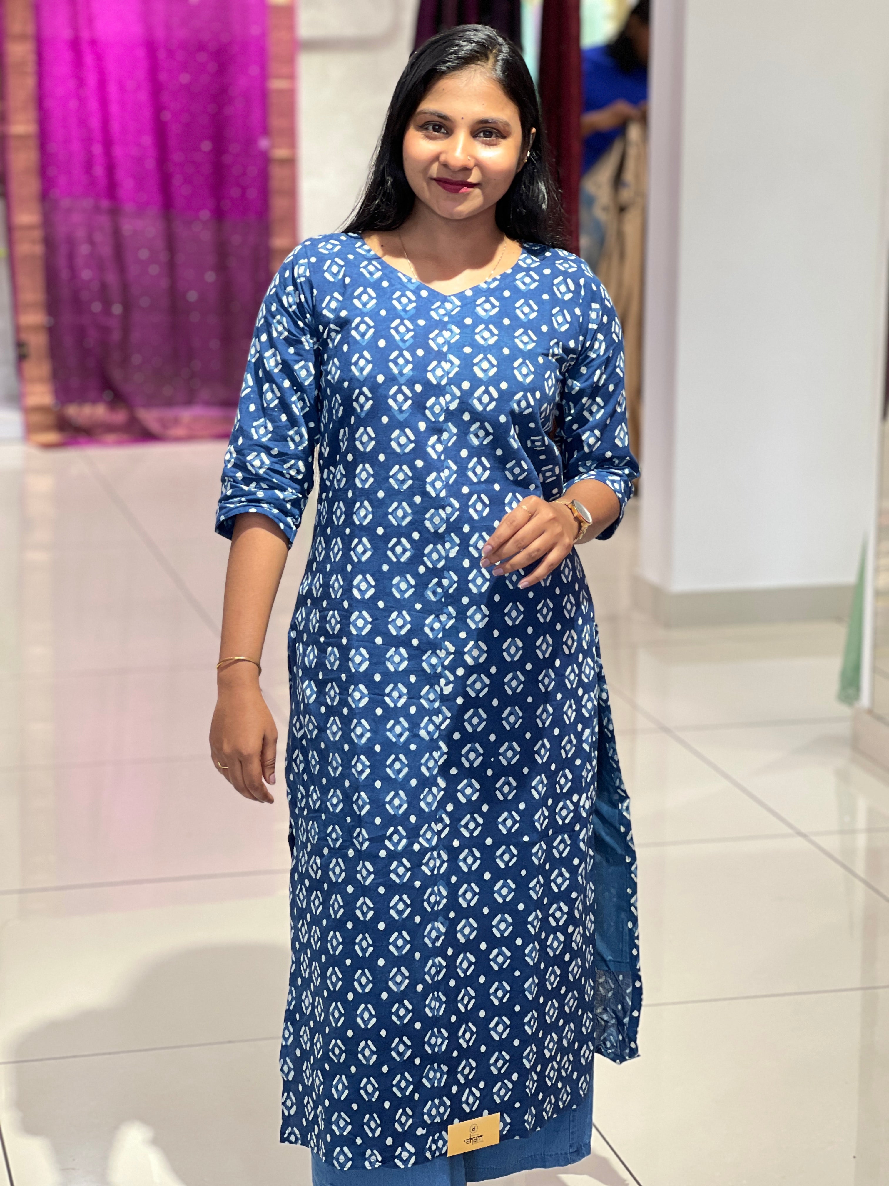 Batik Printed Cotton Kurta | RMLA160