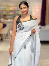 Floral Digital Printed Bhagalpuri Linen Saree | HT211