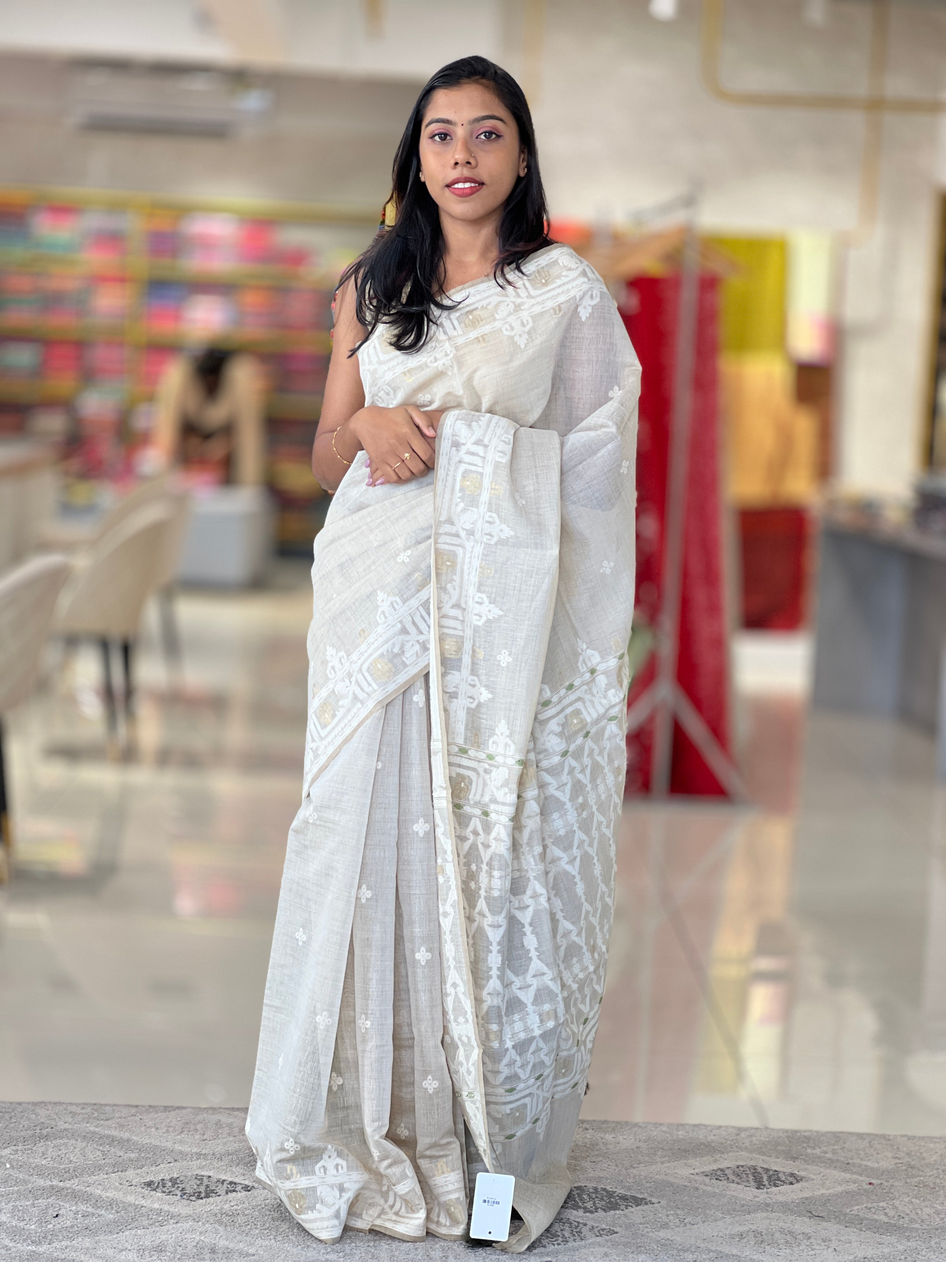 Traditional Jamdani Cotton Blend Saree | BLD885