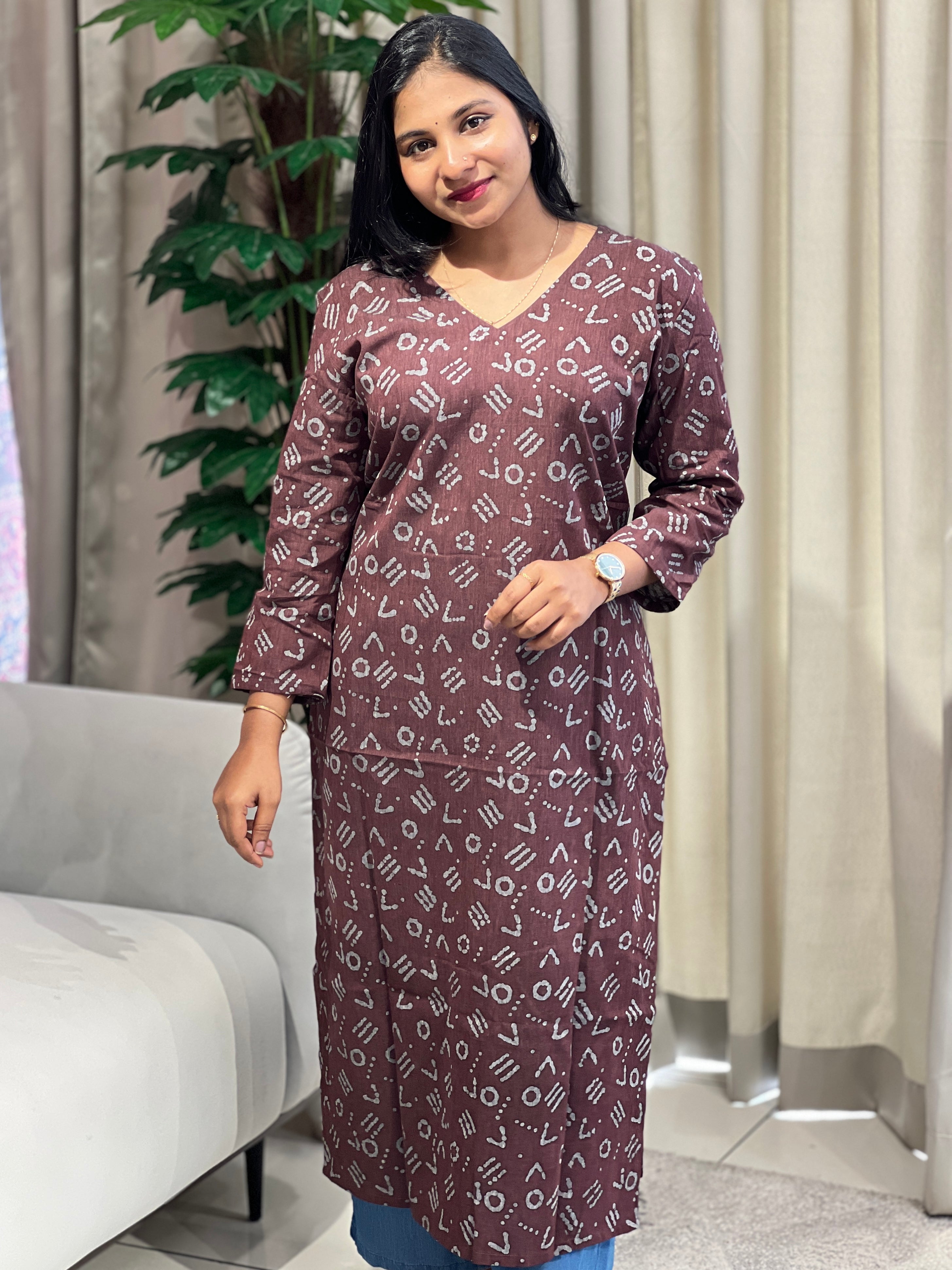 Printed Cotton  Kurta | DNT905