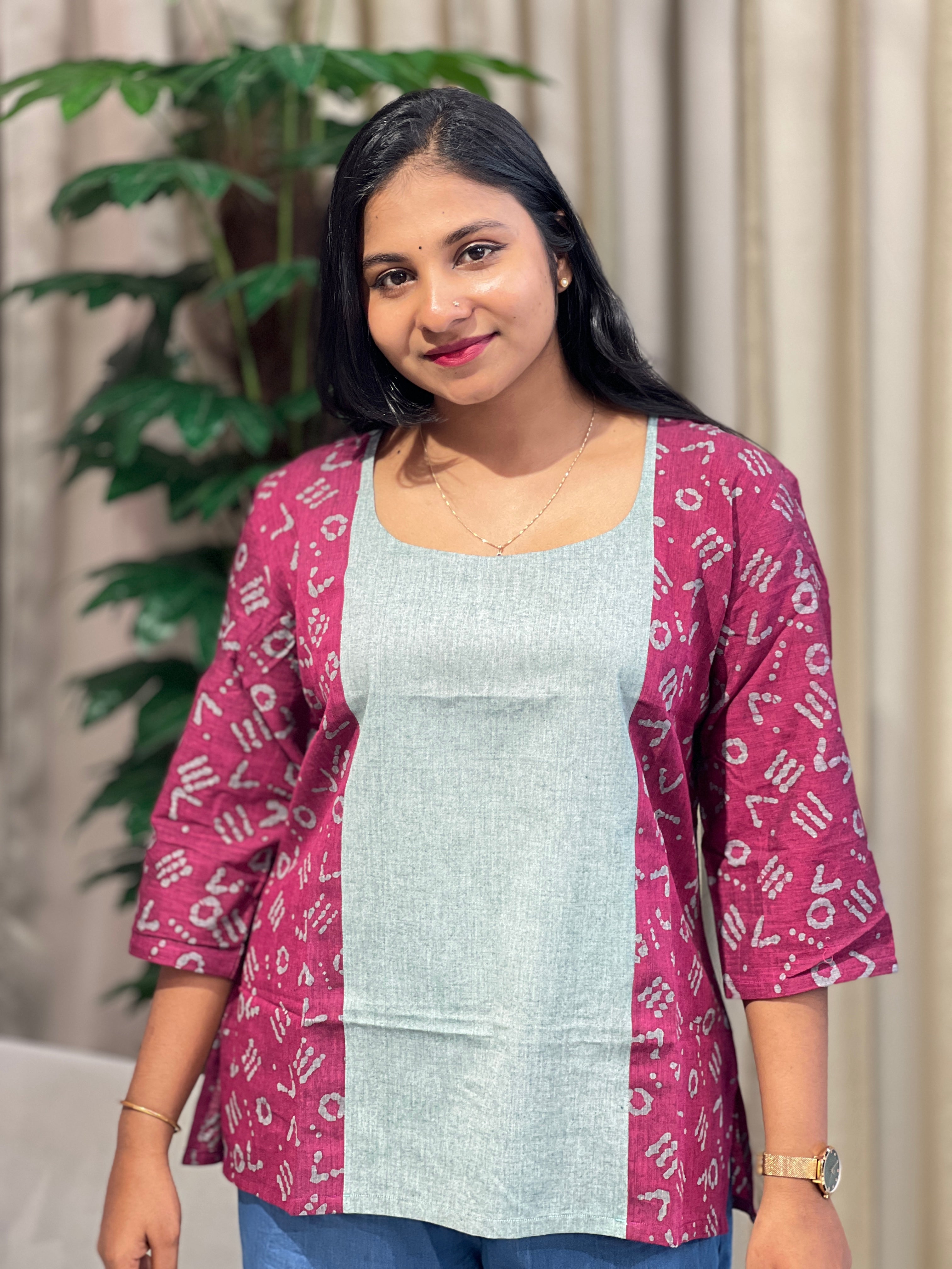 Printed Cotton Short  Kurta | DNT908