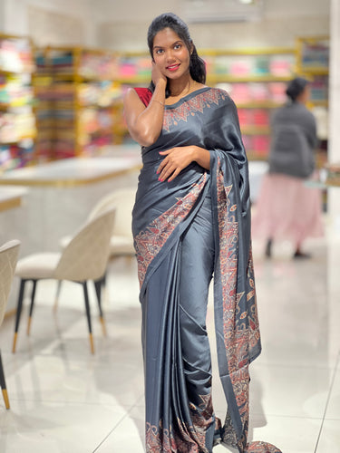 Printed Pattern Semi Modal Saree | HT112