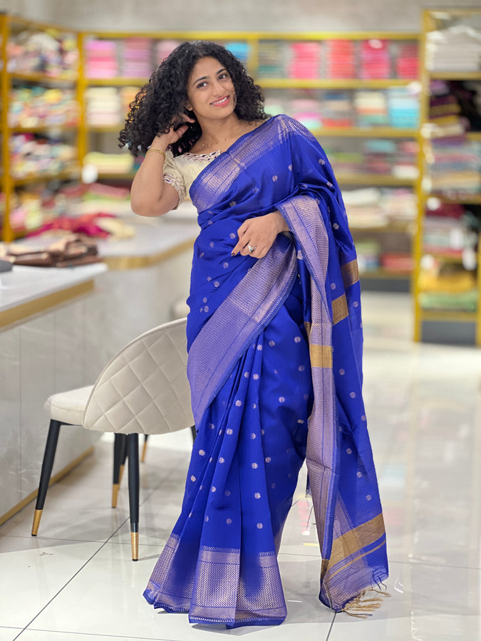 Zari Weaved RawSilk Saree | NHH329