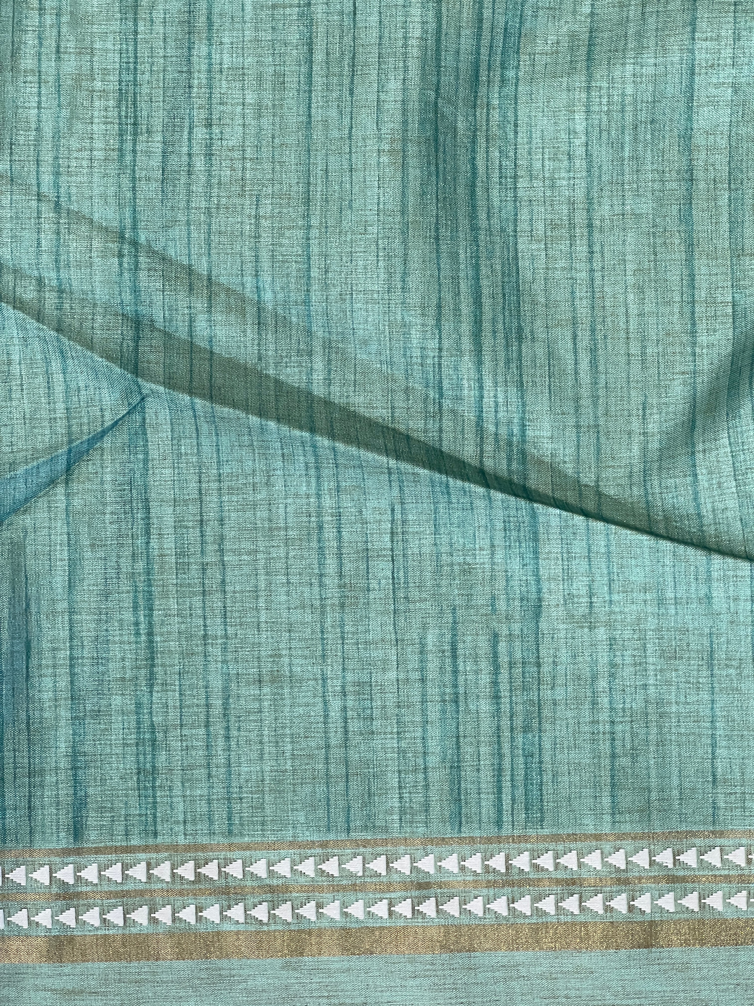 Geometric Printed Semi Tussar Saree | SSN448