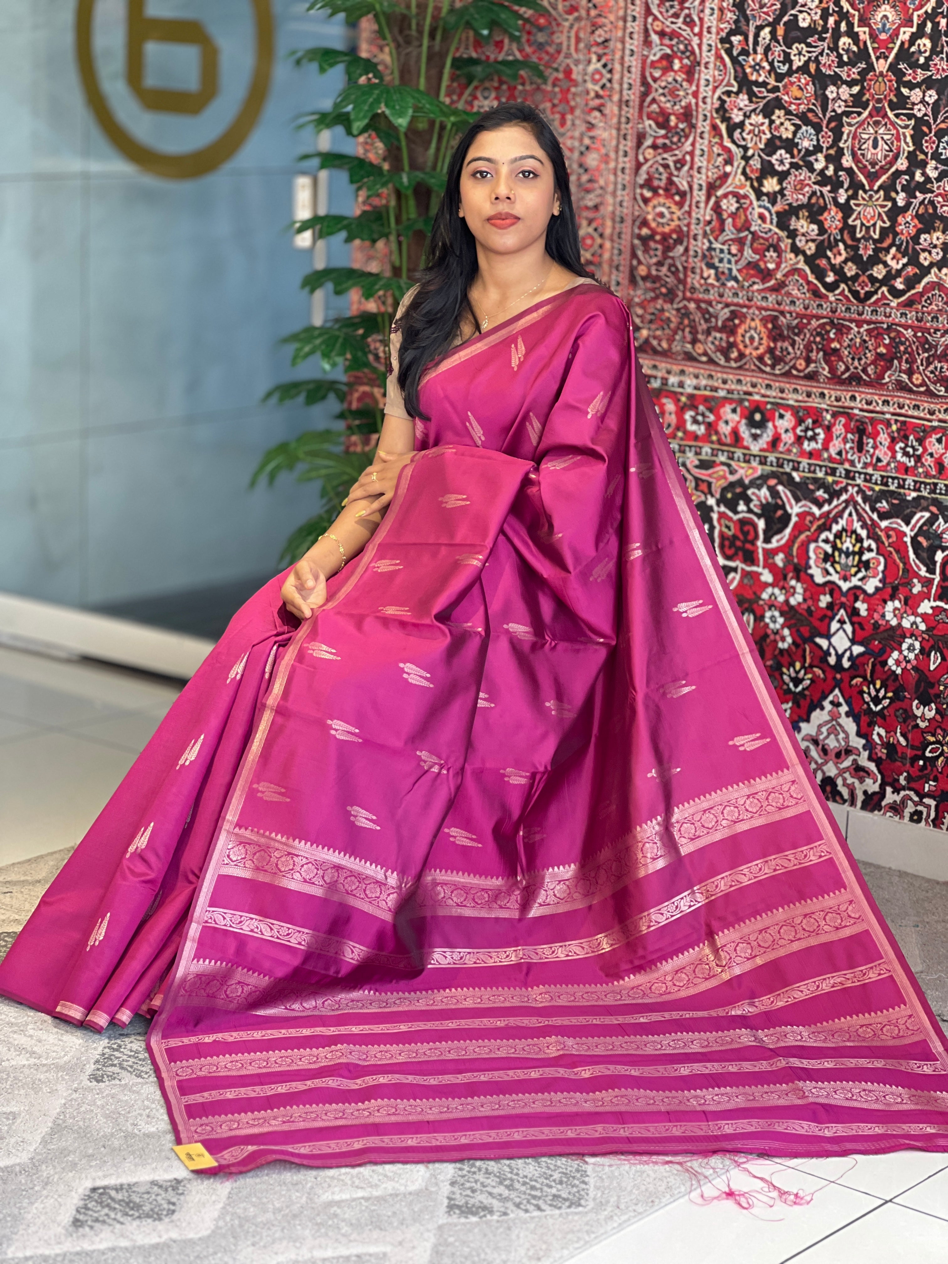Zari Weaved Semi Silk Saree | KAC236