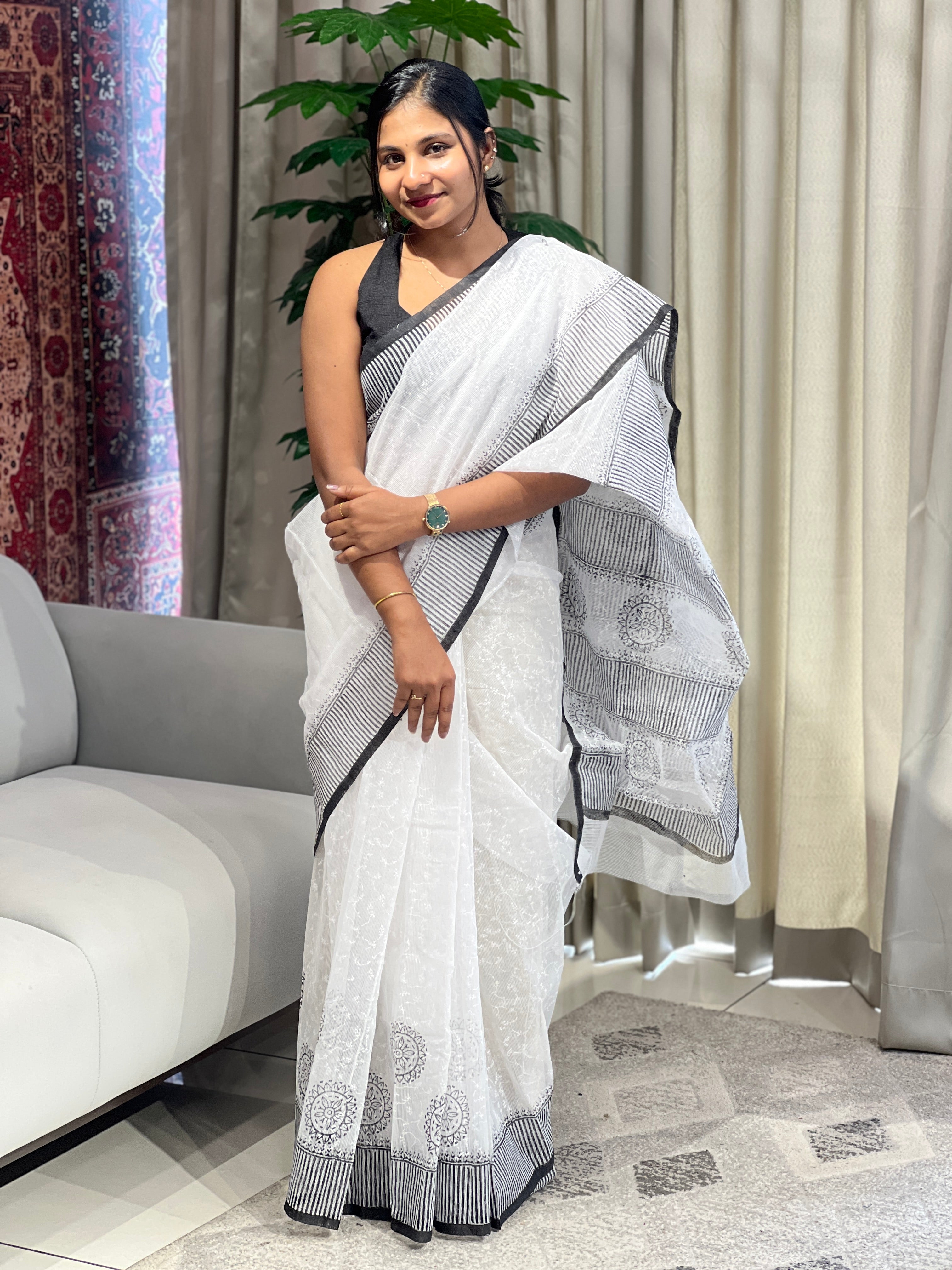 Printed Supernet Kota Saree | JSC102