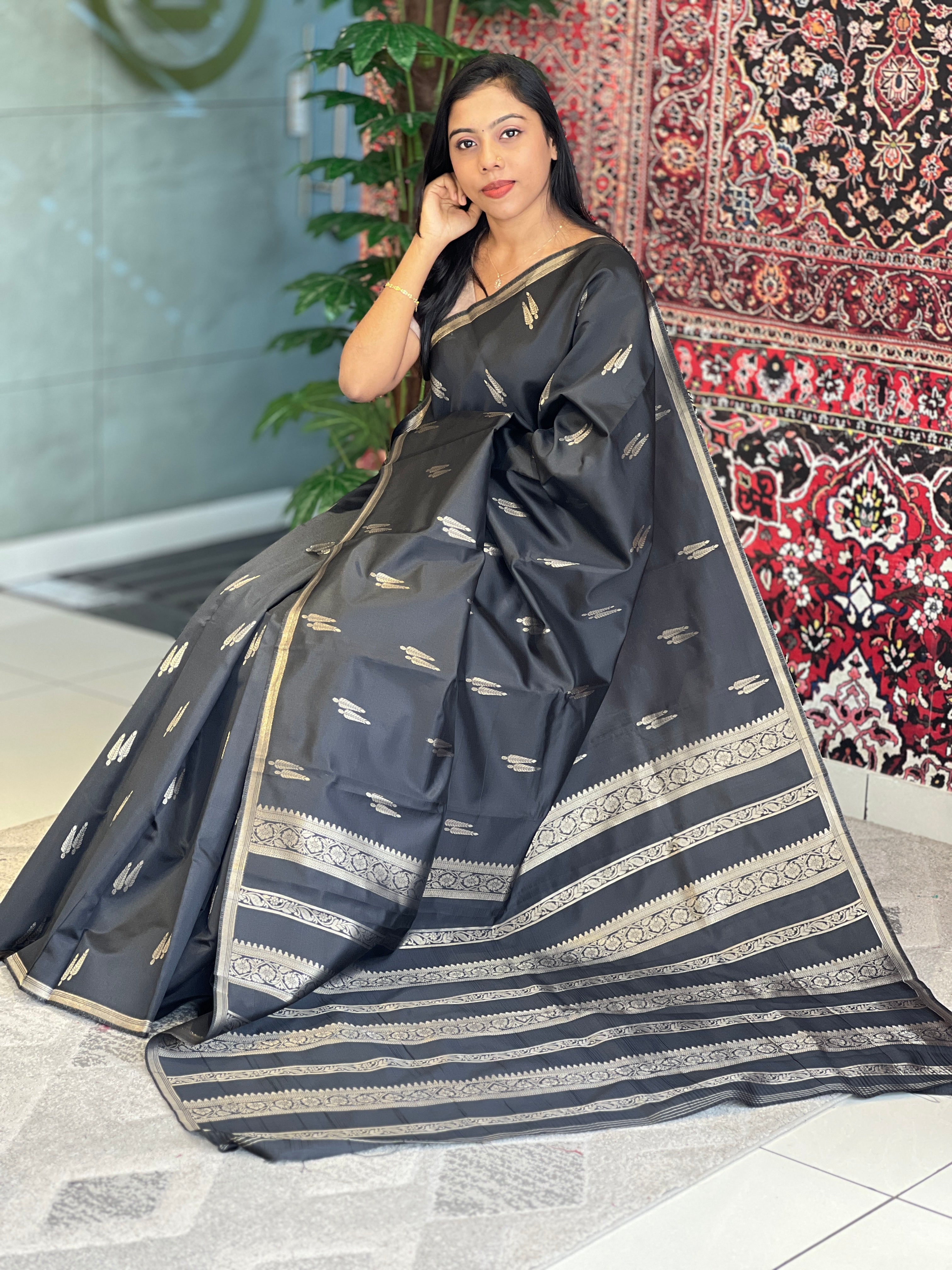 Zari Weaved Semi Silk Saree | KAC232