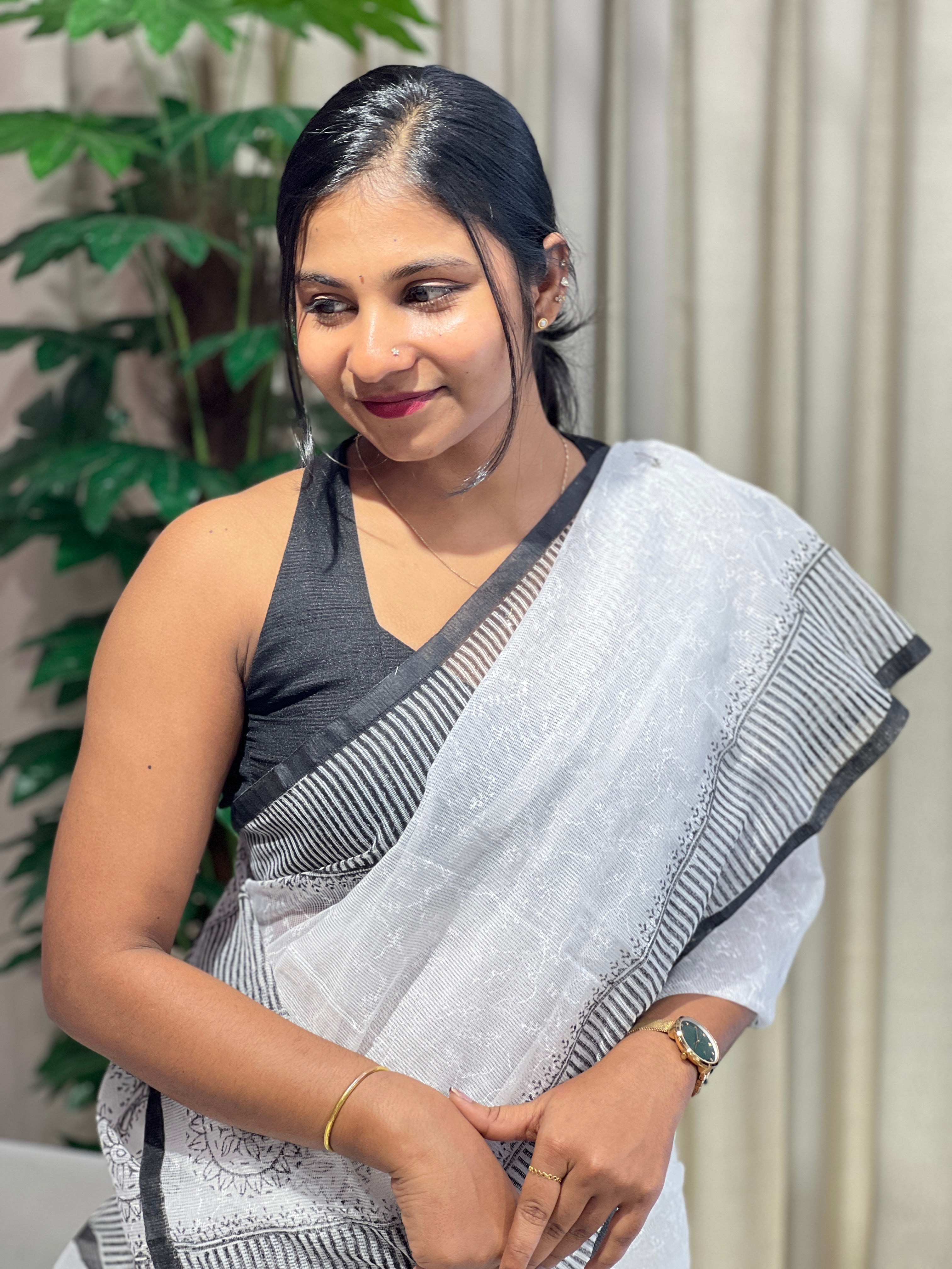 Printed Supernet Kota Saree | JSC102