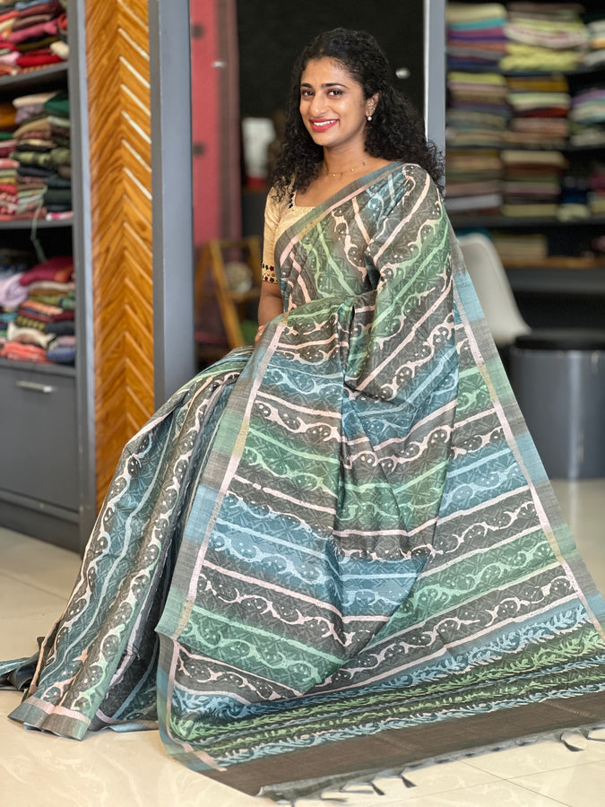 Printed Design Semi Silk Saree | GMS143