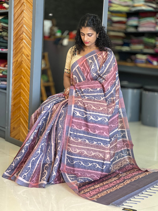 Printed Design Semi Silk Saree | GMS142