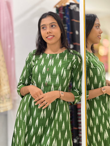 Ikat Inspired  Cotton Kurta |  DIL118