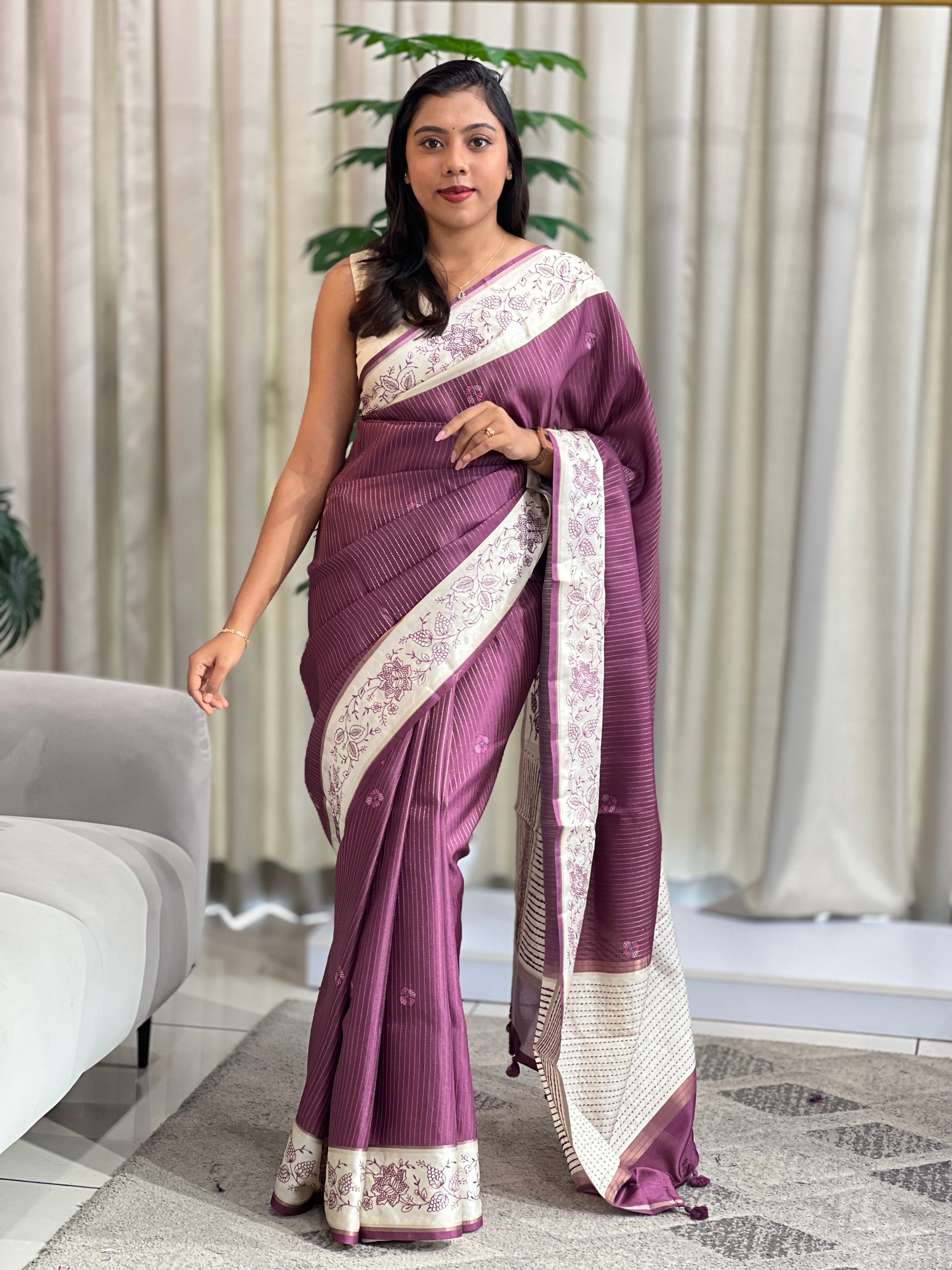 Digital Printed Tussar Saree | YNG1354