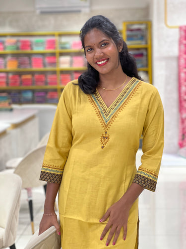 Hand Block Printed Cotton Kurta | DIL140