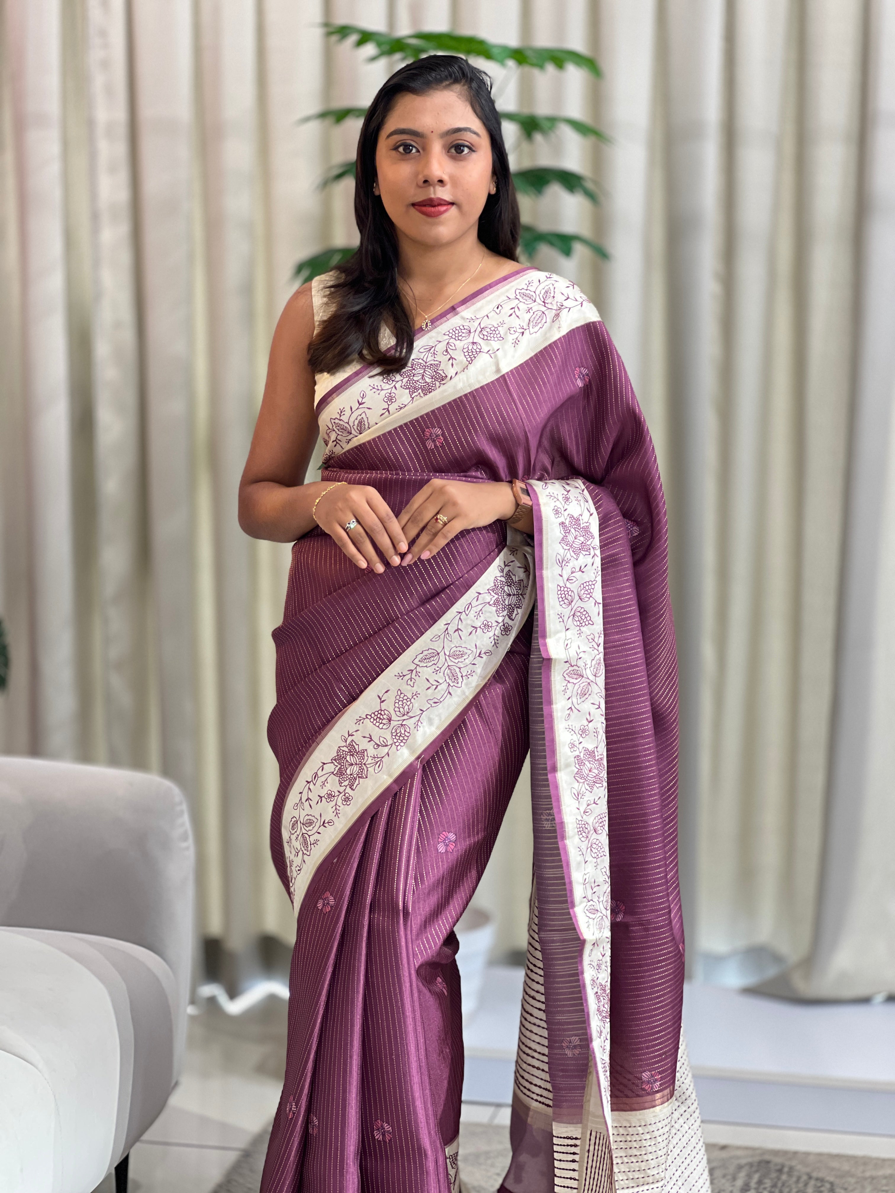 Digital Printed Tussar Saree | YNG1354