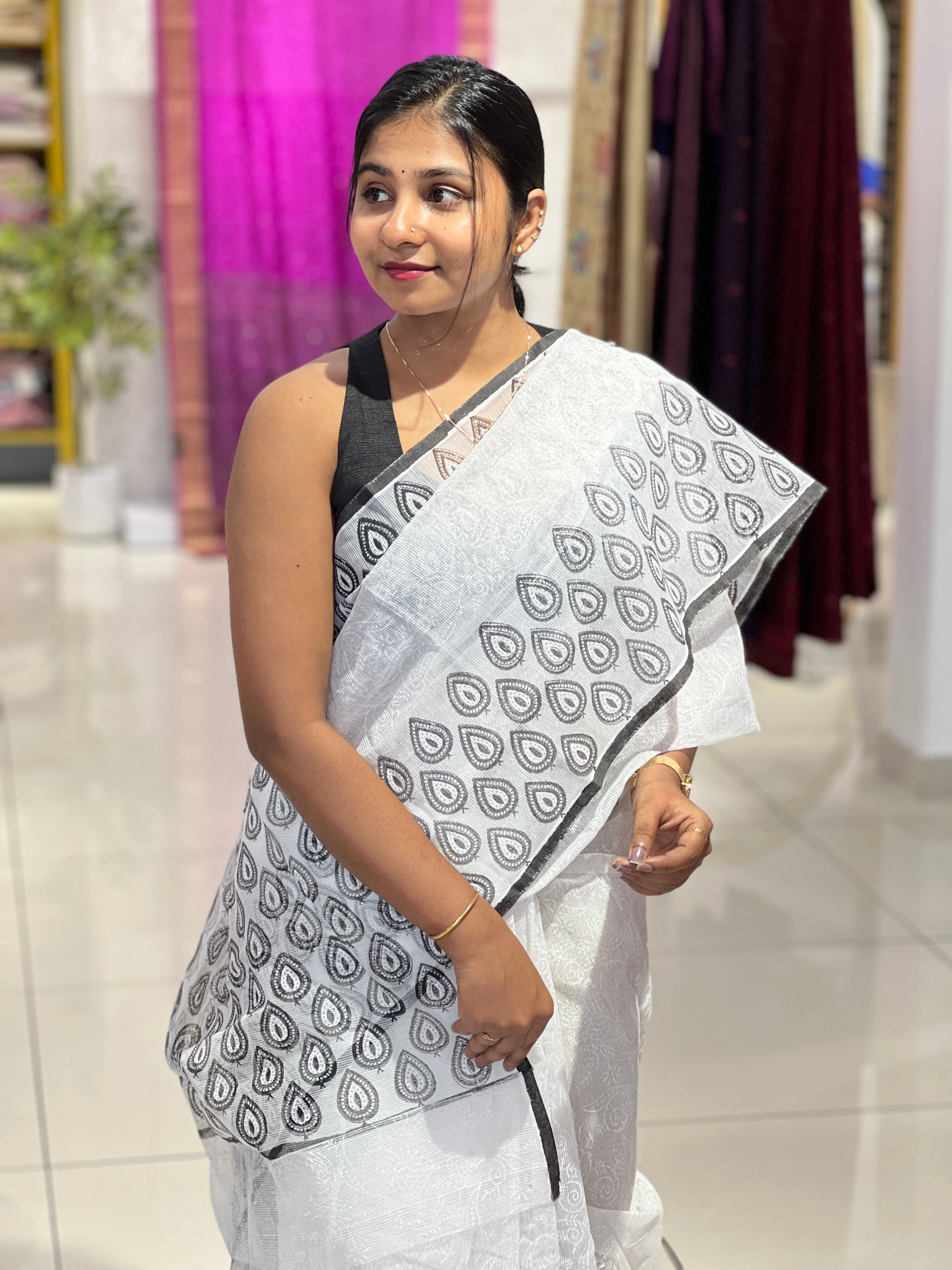 Printed Supernet Kota Saree | JSC115