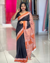 Screen Printed Cotton Saree | VFC485