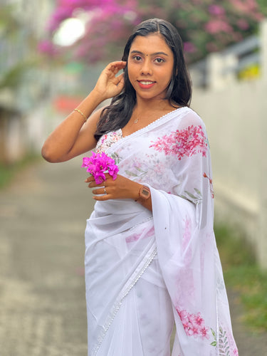 Digital Printed Georgette Saree | HT120