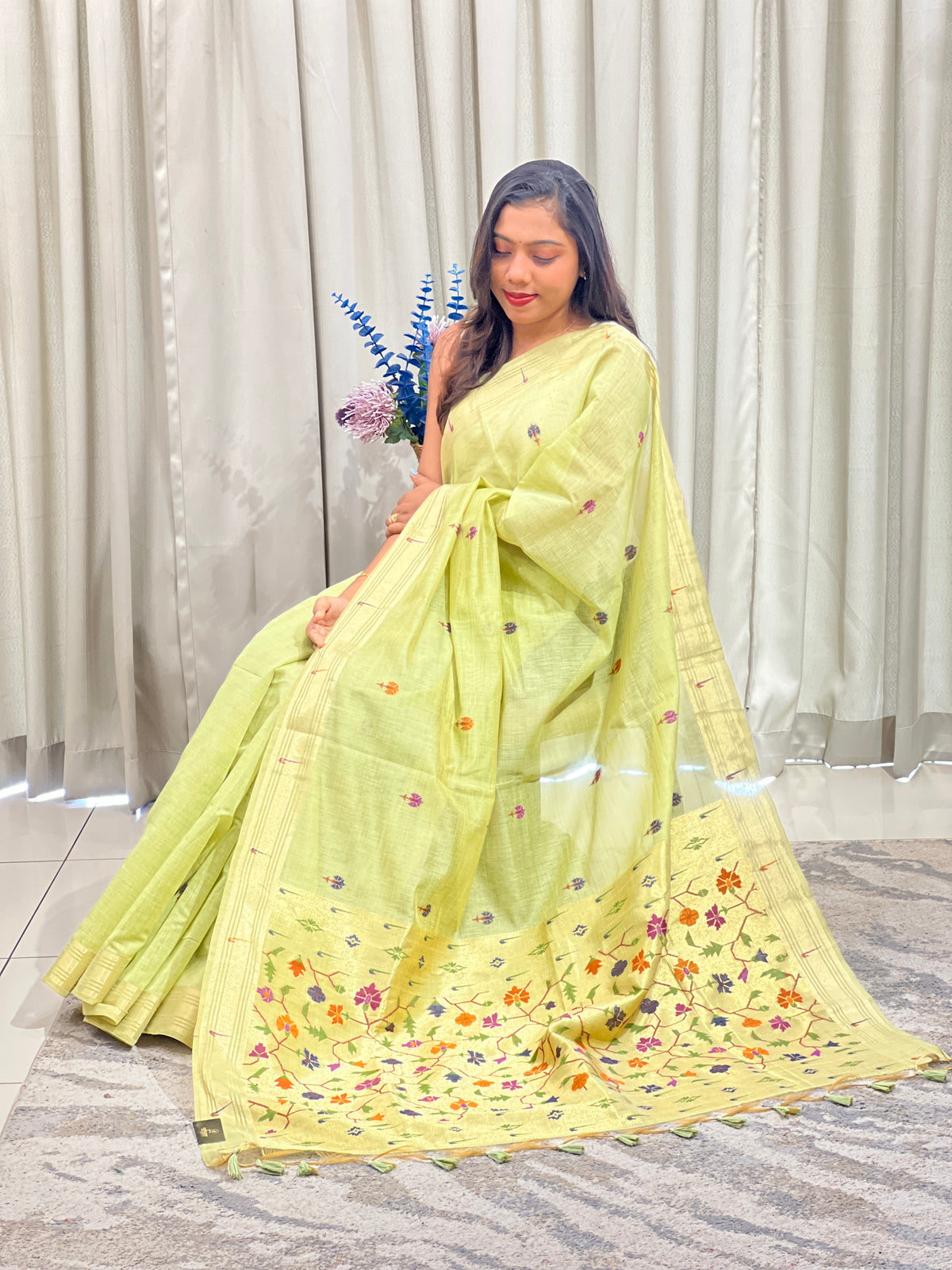 Paithani Weave Pattern Chanderi Saree  | SSN550