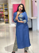 Print With Kantha Highlighted Cotton Kurta Top & Bottom | DIL123