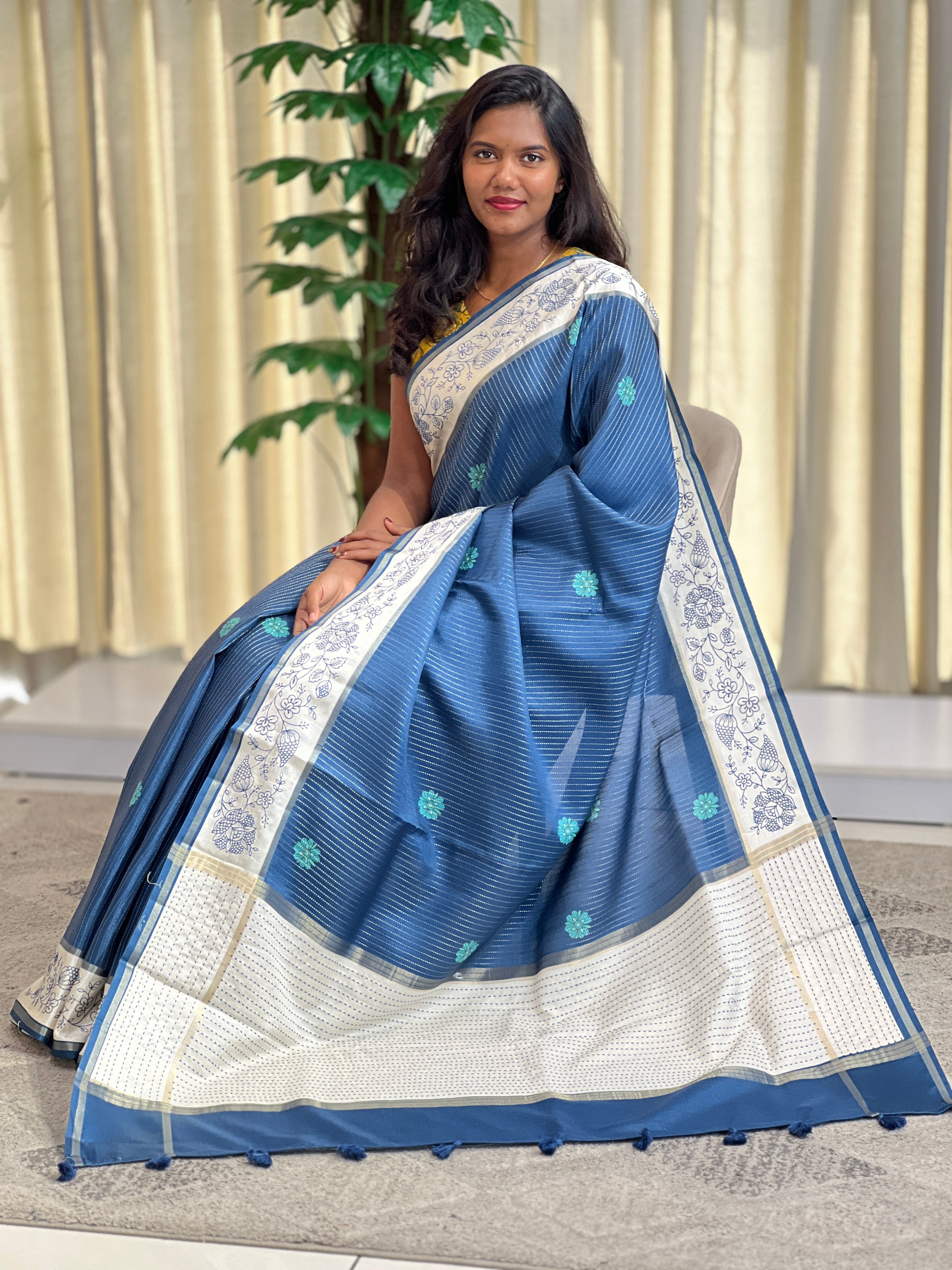 Digital Printed Tussar Saree | YNG1355