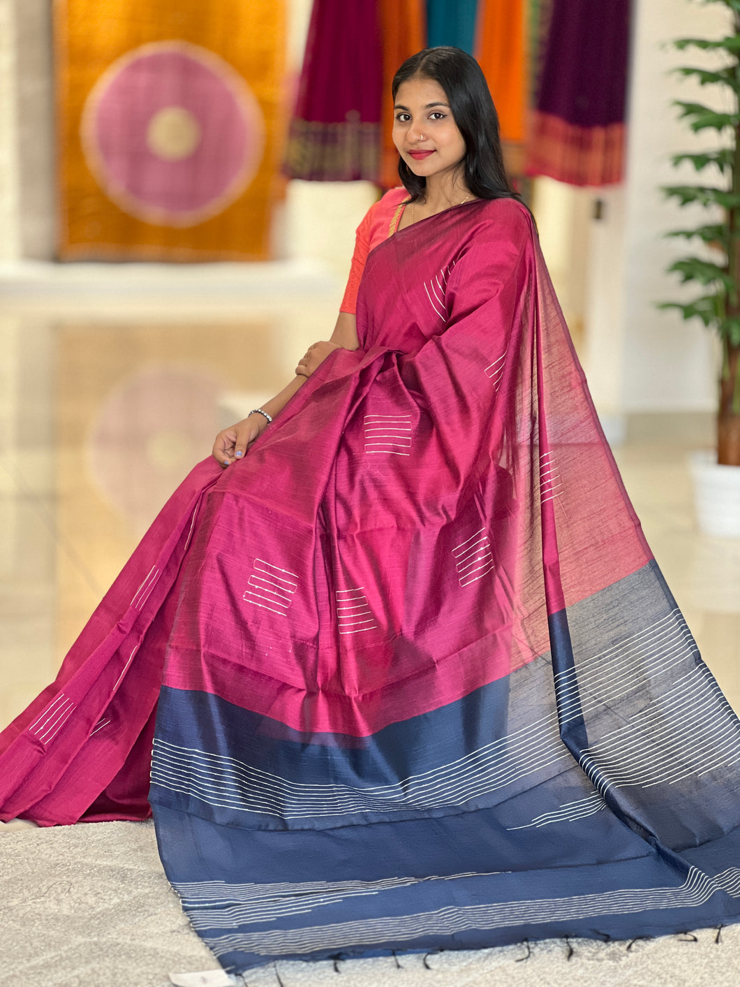 Kesiya Weaved Semi Silk Saree | PD515