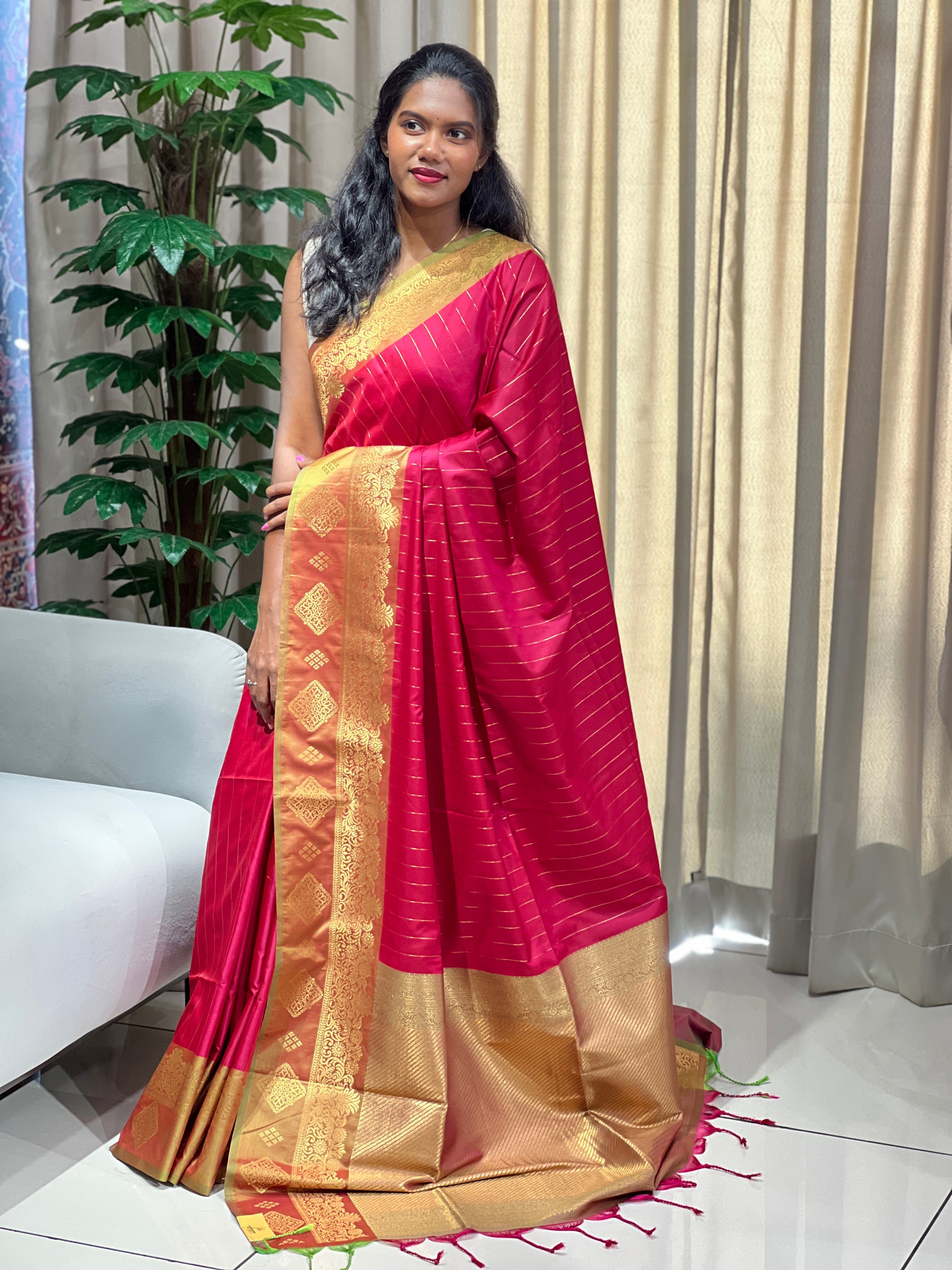 Traditional Zari Woven Semi Silk Saree | HT331